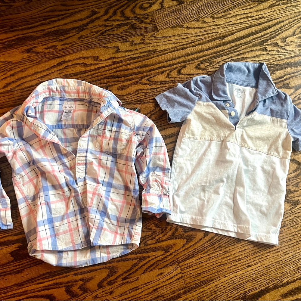3T collared boys shirts